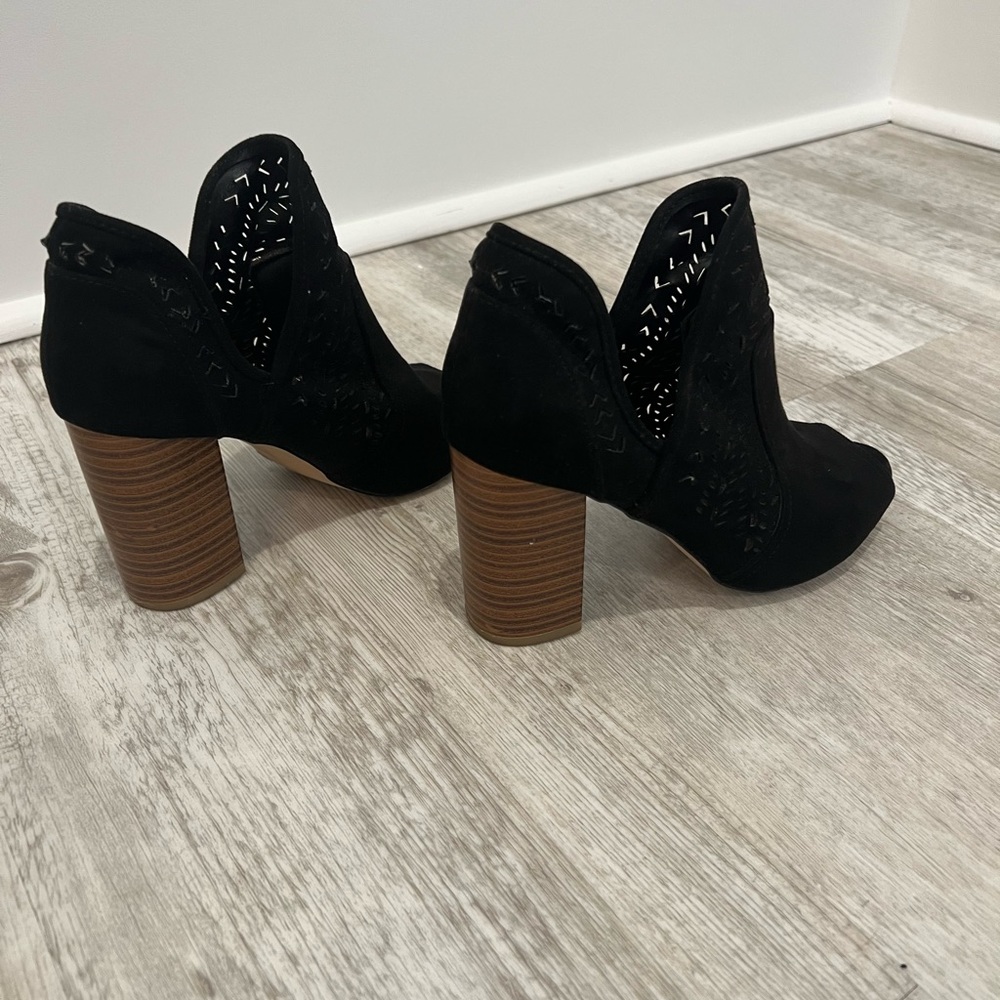 Chunky heeled booties